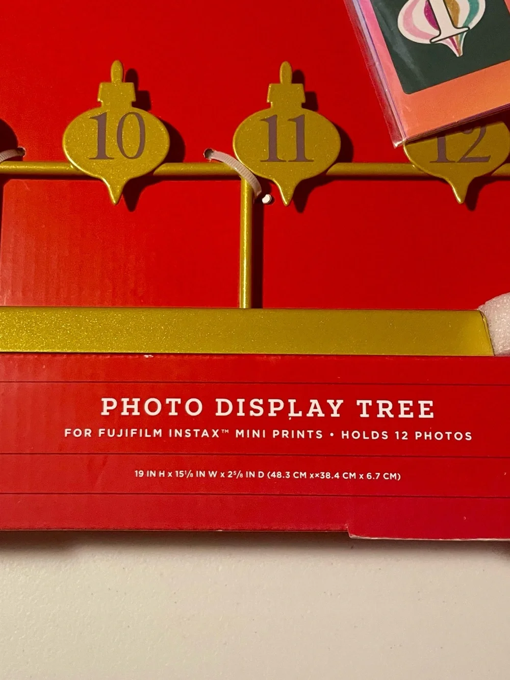 Target Wondershop Gold Instax Mini 12 Day Photo Display Tree Advent Calendar NWT